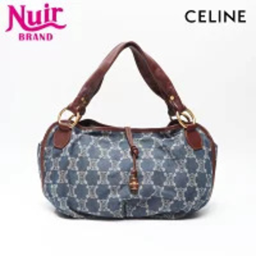 Celine Bittersweet Macadam Denim Handbag Blue